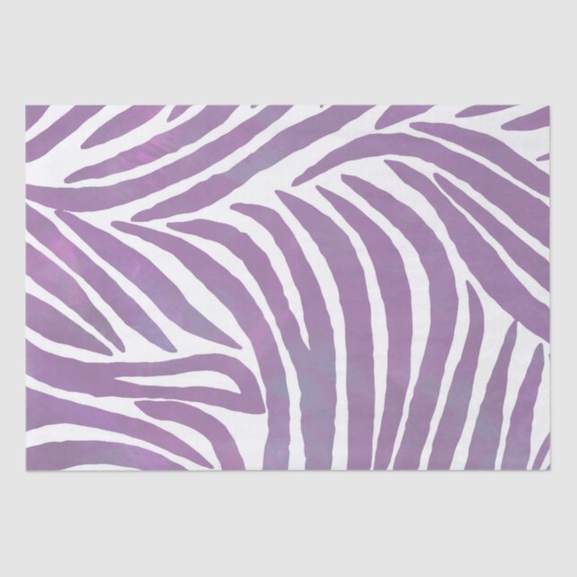 Papel De Seda Bandas de Zebra Roxo-Chic (Frente )