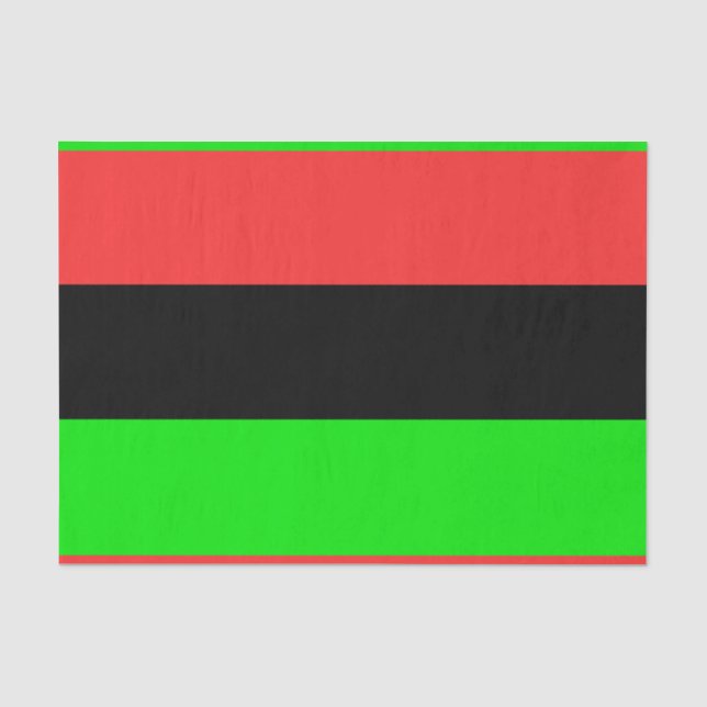 Papel De Seda Bandeira Afro-Americana (Frente )