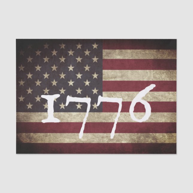 Papel De Seda Bandeira Americana 1776 (Frente )