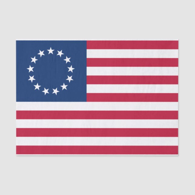 Papel De Seda Bandeira Americana Betsy Ross (Frente )