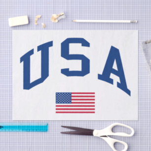 Papel De Seda Bandeira Americana Dia da Independência Patriota E