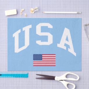 Papel De Seda Bandeira Americana Dia da Independência Patriota E