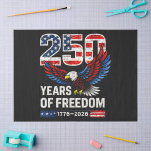 Papel De Seda bandeira americana do aniversário de 250 anos