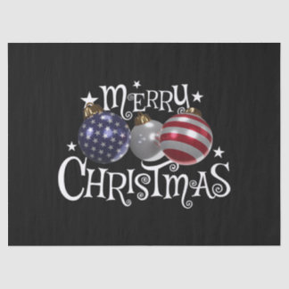 Papel De Seda Bandeira Americana Feliz Natal Enfeites de Árvore