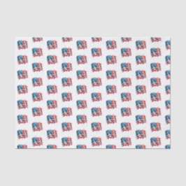Papel De Seda Bandeira americana Red White e Blue Theme