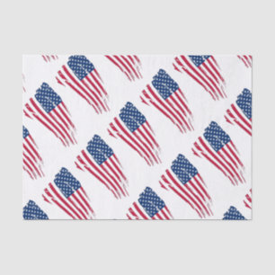 Papel De Seda Bandeira Americana Tatuada