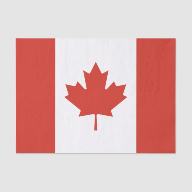 Papel De Seda Bandeira Canadense Patriótica (Frente )