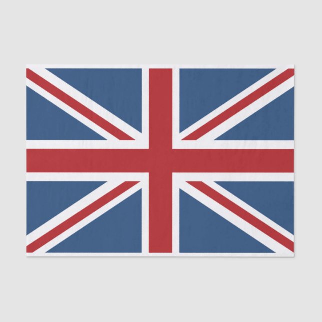 Papel De Seda Bandeira clássica de Union Jack Reino Unido (Frente )