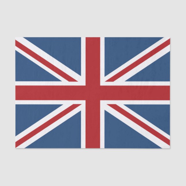 Papel De Seda Bandeira clássica de Union Jack Reino Unido (Frente )