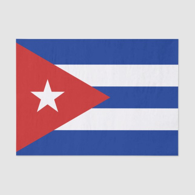 Papel De Seda Bandeira Cuba (Frente )