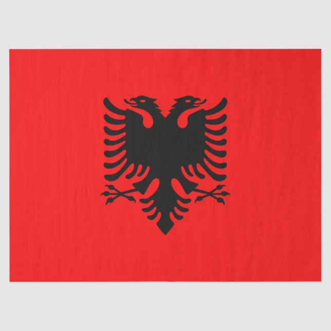 Papel De Seda Bandeira da Albânia (Frente )