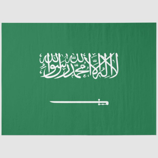 Papel De Seda Bandeira da Arábia Saudita (Frente )