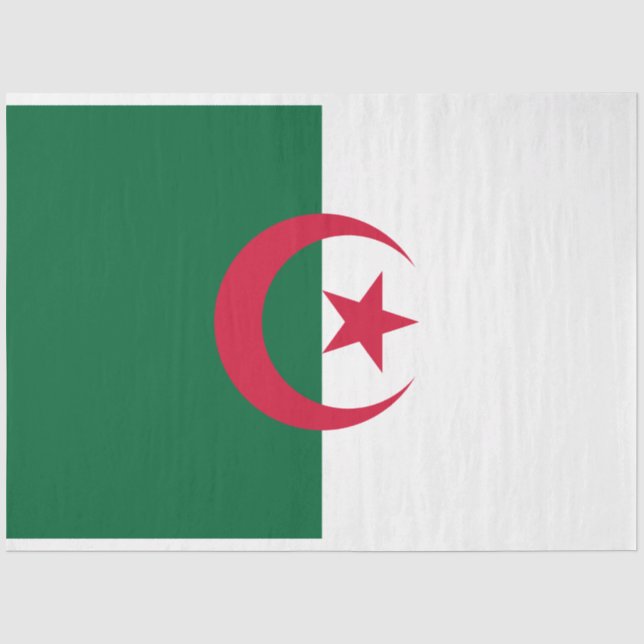 Papel De Seda Bandeira da Argélia (Frente )
