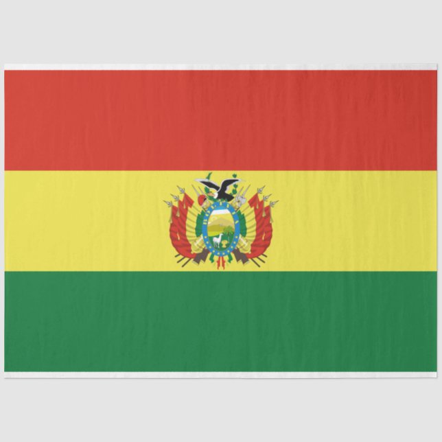 Papel De Seda Bandeira da Bolívia (Frente )