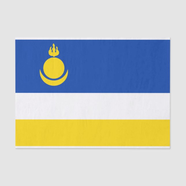 Papel De Seda Bandeira da Buryatia Patriótica (Frente )