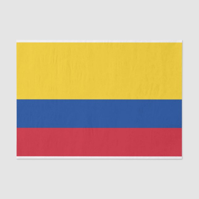 Papel De Seda Bandeira da Colômbia (Frente )