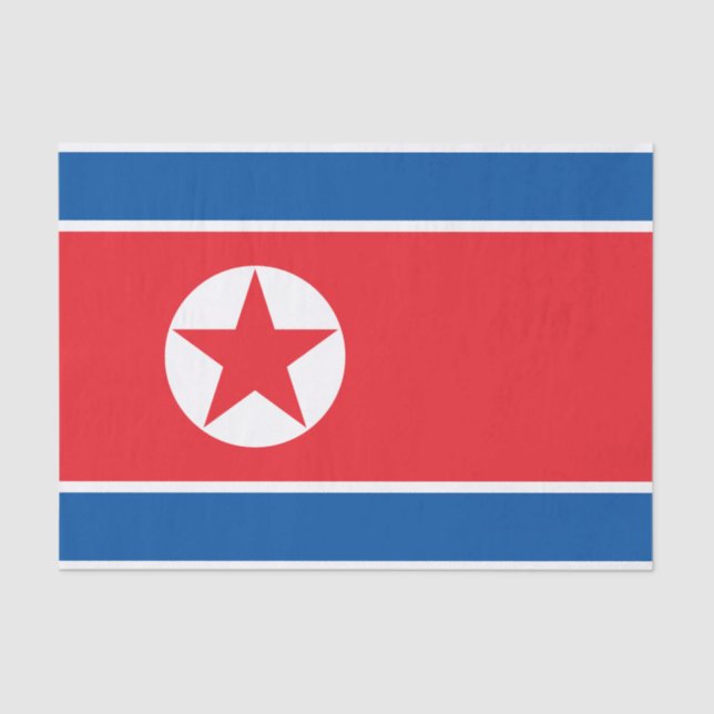 Papel De Seda Bandeira da Coreia do Norte (Frente )