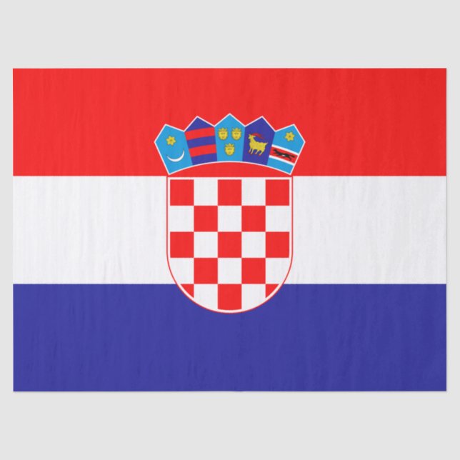 Papel De Seda Bandeira da Croácia (Frente )