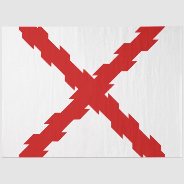 Papel De Seda Bandeira da Cruz de Borgonha (Frente )