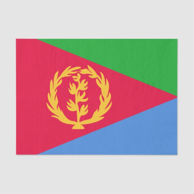 Papel De Seda Bandeira da Eritreia (Frente )