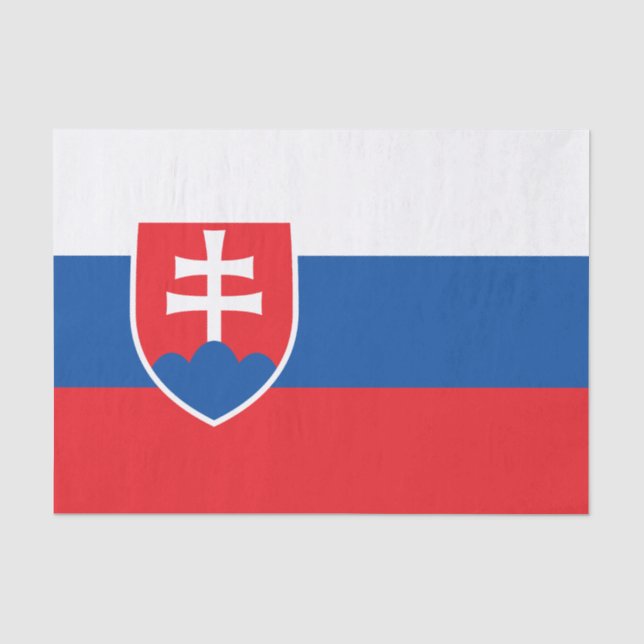 Papel De Seda Bandeira da Eslováquia (Frente )