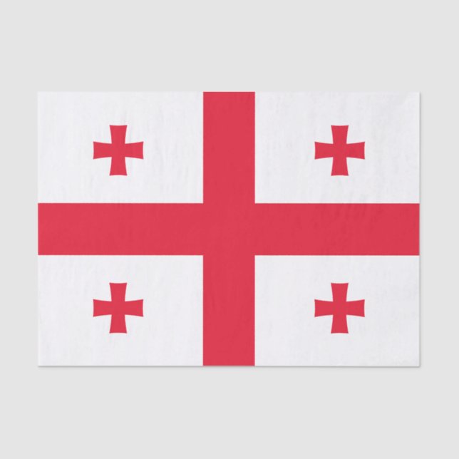 Papel De Seda Bandeira da Geórgia (Frente )