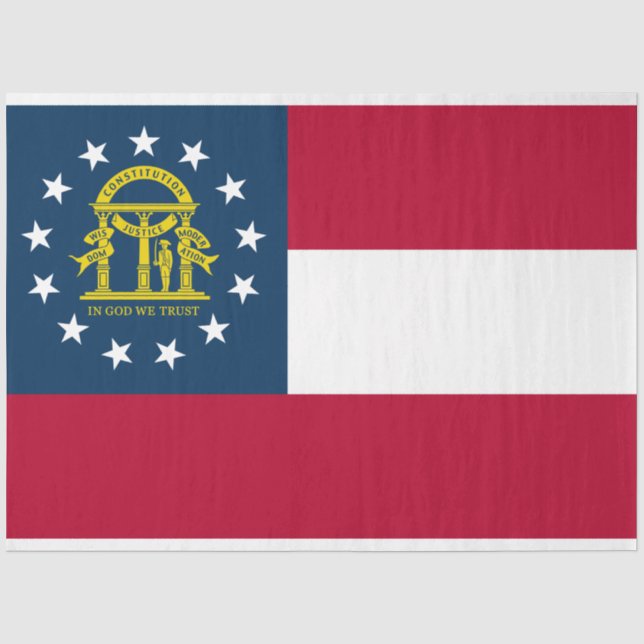Papel De Seda Bandeira da Geórgia (Estado dos EUA) (Frente )