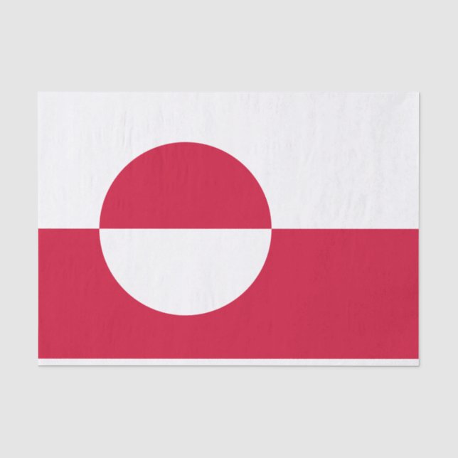 Papel De Seda Bandeira da Gronelândia (Frente )