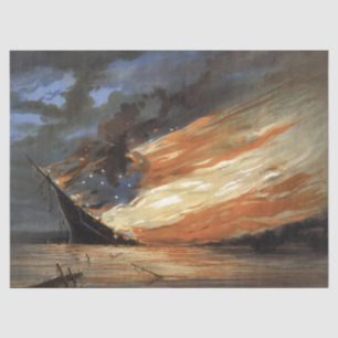 Papel De Seda Bandeira da Guerra Civil Rebelde no Fogo da bandei