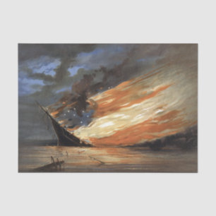 Papel De Seda Bandeira da Guerra Civil Rebelde no Fogo da bandei