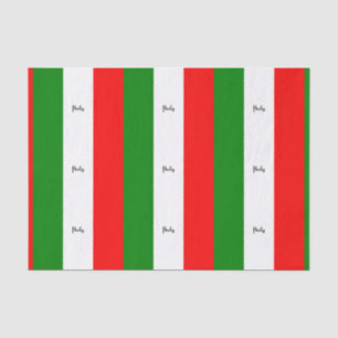 Papel De Seda Bandeira da Itália, rotulada