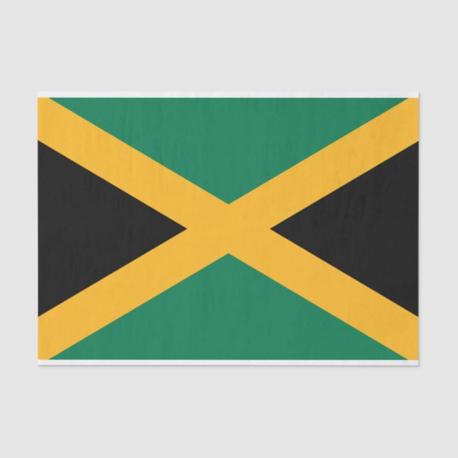Papel De Seda bandeira da Jamaica (Frente )