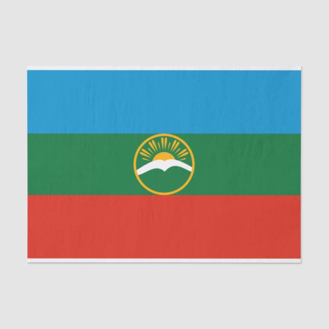 Papel De Seda Bandeira da Karachay-Circássia (Frente )