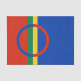 Papel De Seda Bandeira da Lapónia (Natal) (Sami) (Laplander)