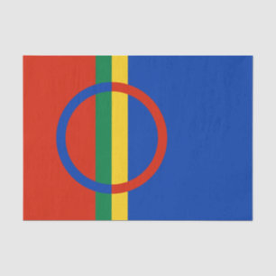 Papel De Seda Bandeira da Lapónia (Natal) (Sami) (Laplander)