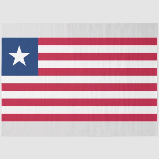 Papel De Seda Bandeira da Libéria (Libéria) (Frente )