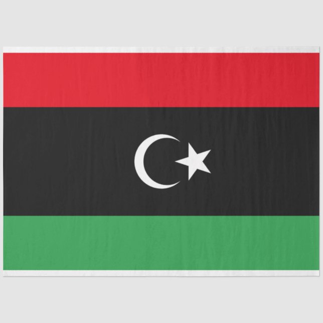 Papel De Seda Bandeira da Líbia (Frente )