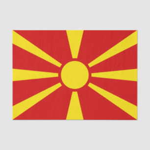 Papel De Seda Bandeira da Macedônia