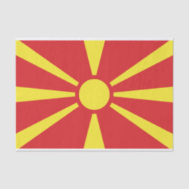 Papel De Seda Bandeira da Macedônia do Norte