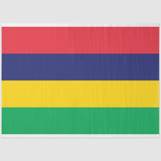 Papel De Seda Bandeira da Maurícia (Frente )