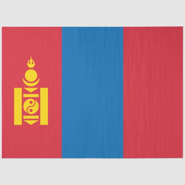 Papel De Seda Bandeira da Mongólia (Frente )