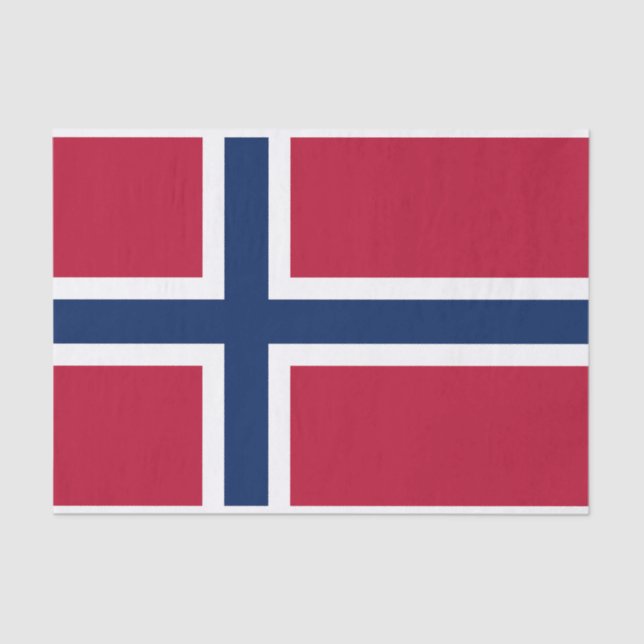 Papel De Seda Bandeira da Noruega (Frente )