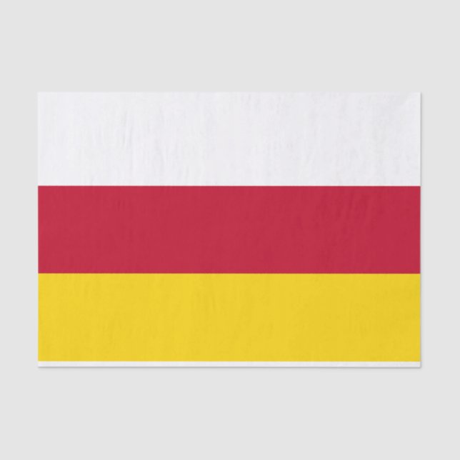 Papel De Seda Bandeira da Ossétia do Norte (Frente )