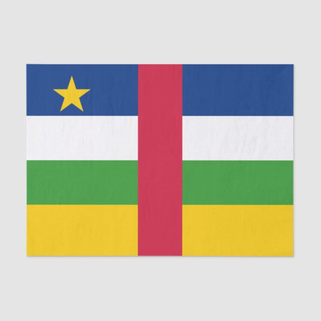 Papel De Seda Bandeira da República Centro-Africana (Frente )