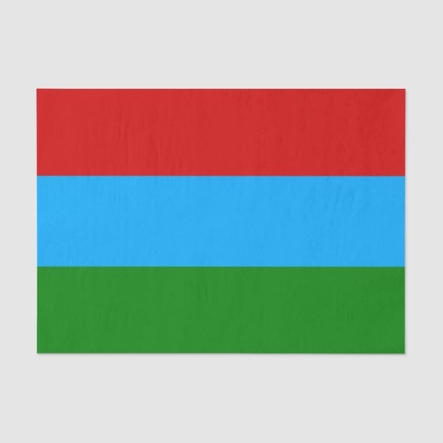 Papel De Seda Bandeira da República da Carélia (Frente )
