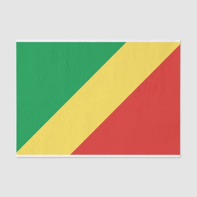 Papel De Seda Bandeira da República do Congo (Frente )