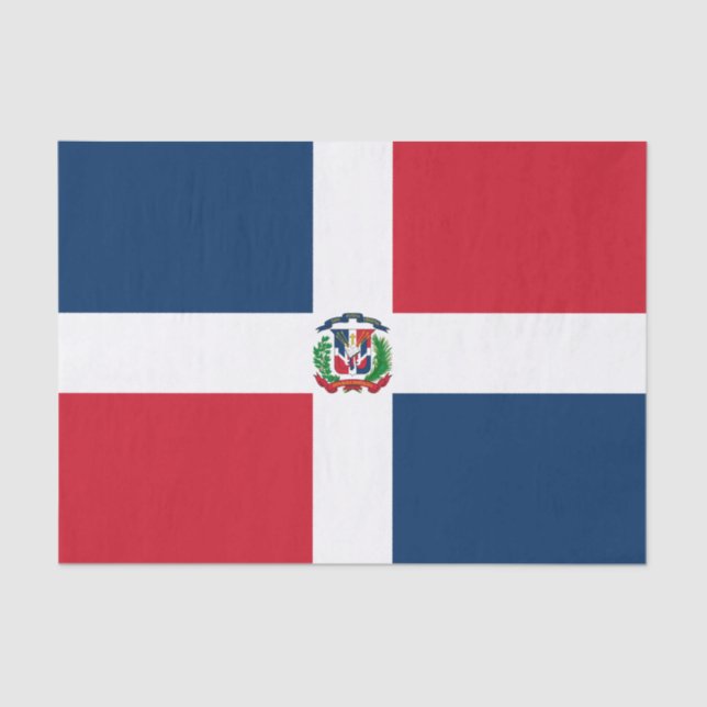 Papel De Seda Bandeira da República Dominicana (Frente )