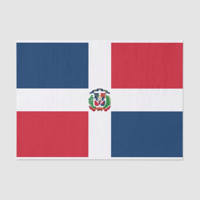 Papel De Seda Bandeira da República Dominicana (Frente )
