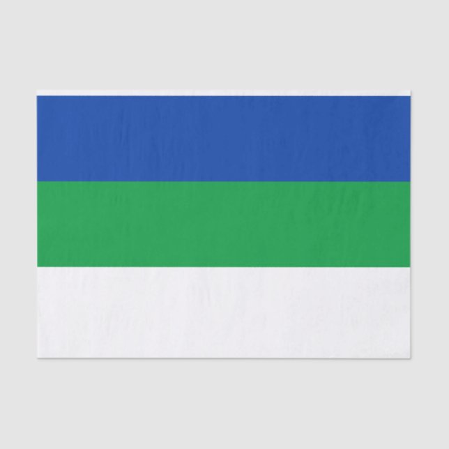 Papel De Seda Bandeira da República Komi (Frente )