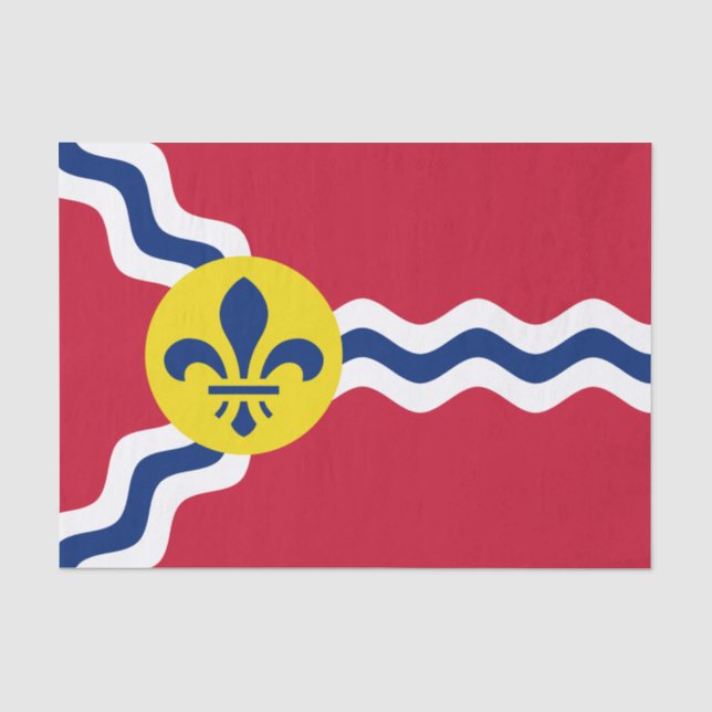 Papel De Seda Bandeira da Rua Louis, Missouri (Frente )